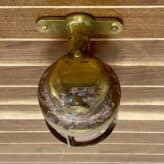 top : Small Brass Amber Wall Sconce - Weathered