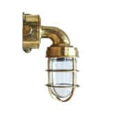 Antique Brass Bulkhead Light Transparent