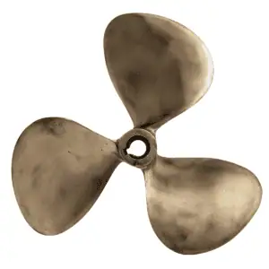 12" Brass Propeller for Display, Untested