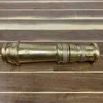 Side angle of Vintage Brass Fire Hose Nozzle