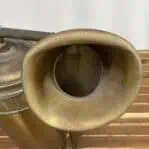 showing the bent horn on the Vintage Brass Manual Horn
