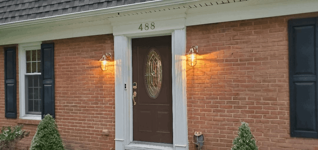 Front Door Brass Wall Sconce Set