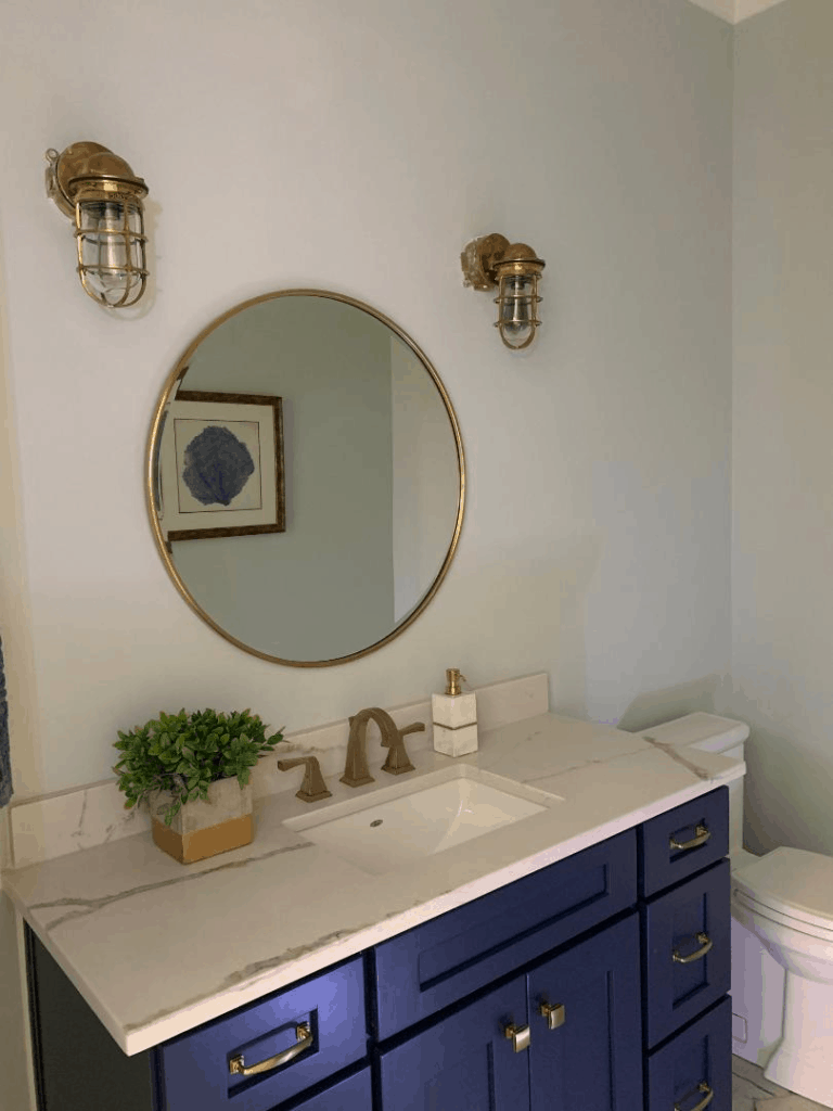 Brass Wall Sconce Bathroom Set