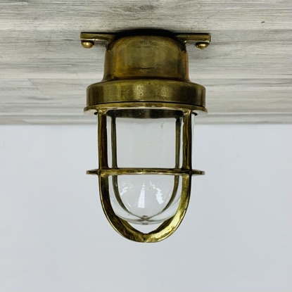 Small Vintage Brass Navigation Ceiling Light 1