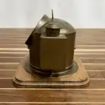 Salvaged Nautical Brass Sestrel Lifeboat Compass side showing oil reservoir
