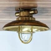 Small Brass Bulkhead Ceiling Light 01