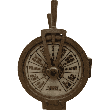 Authentic Jugoslavia Engine Order Telegraph Salvaged Vintage Artifact 01 Authentic Jugoslavia Engine Order Telegraph - Close Up Face View 1