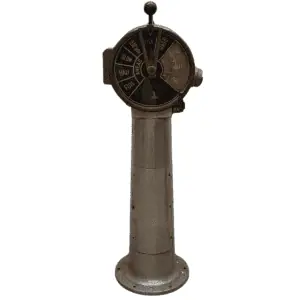 Salvaged Engine Order Telegraph Brass and Aluminum Without Background