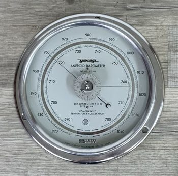 Vintage Stainless Steel Yanagi Aneroid Barometer