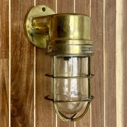 Solid Brass Bulkhead Light with DAE YANG cage