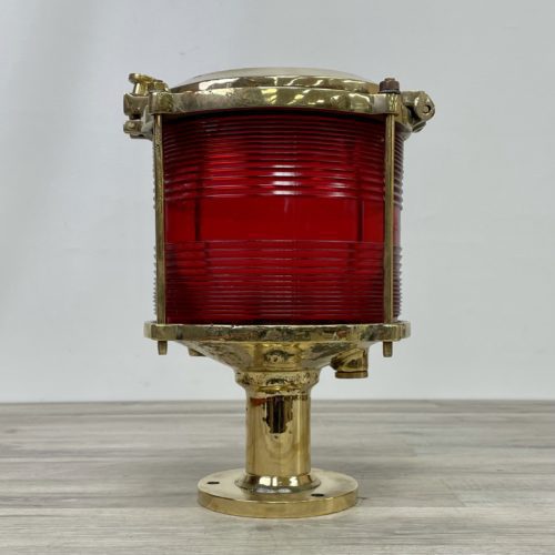 Red Lens Neon Yrsar Brass Post Mounted Navigation Light
