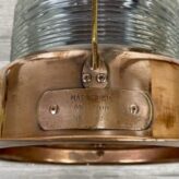 225 Degree Copper Clear Fresnel Lens Navigation Light - You Choose Wiring! - Plaque