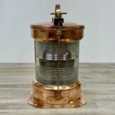 225 Degree Copper Clear Fresnel Lens Navigation Light - You Choose Wiring! - another front view