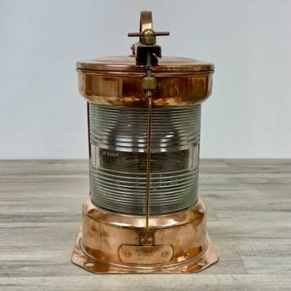 225 Degree Copper Clear Fresnel Lens Navigation Light - You Choose Wiring!