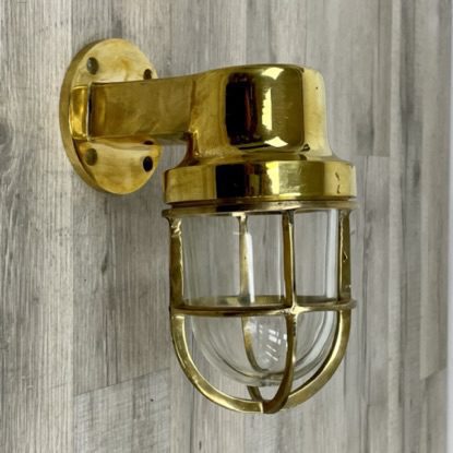 Small Brass Marine Wall Sconce