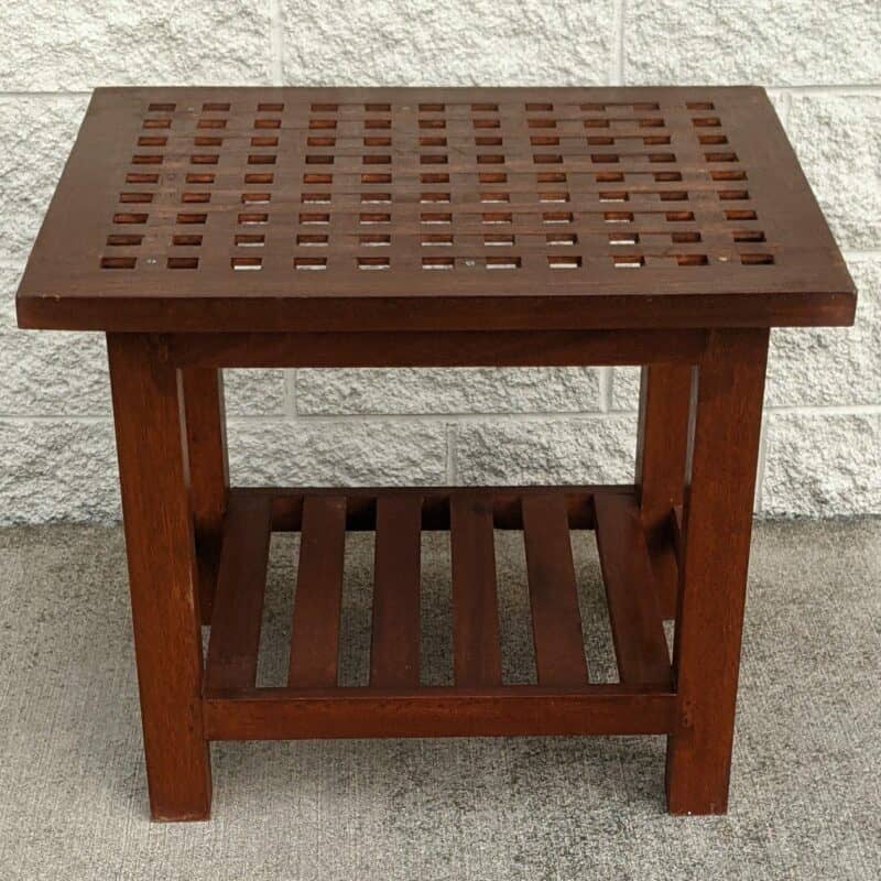 Wood Grate Coffee Table