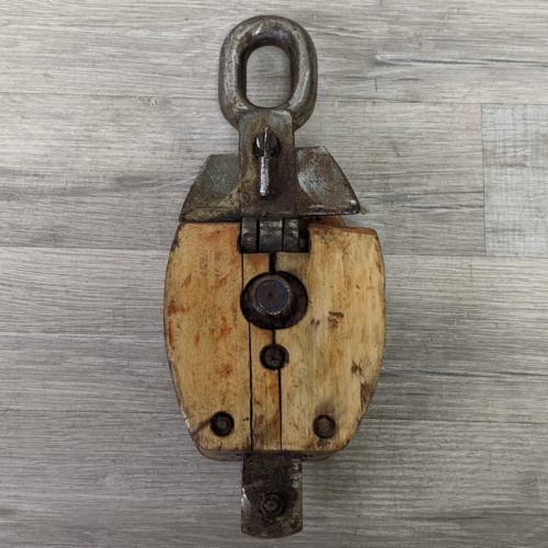 Light Brown Wooden Pulley