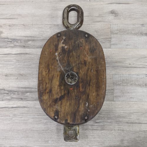 19" Oval Wood Block Pulley