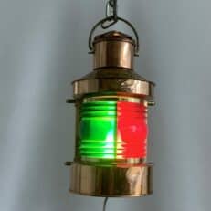 Vintage Copper TWEEKLEUR Lantern With Half Red And Half Green Lights