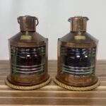 Vintage Set Port And Starboard Oil Lanterns