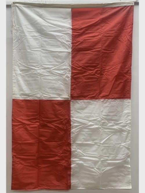 Letter U Uniform Nautical Signal Flag - 71 x 46