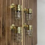 Item #P1-16LOT-B Vintage Brass Dock Light Set of Four
