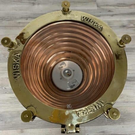 #P9-34 WISKA Copper and Brass Nautical Pendant Light 04 Brass and copper pendant light nautical