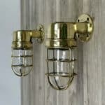 Vintage Brass Dock Light Set of Two