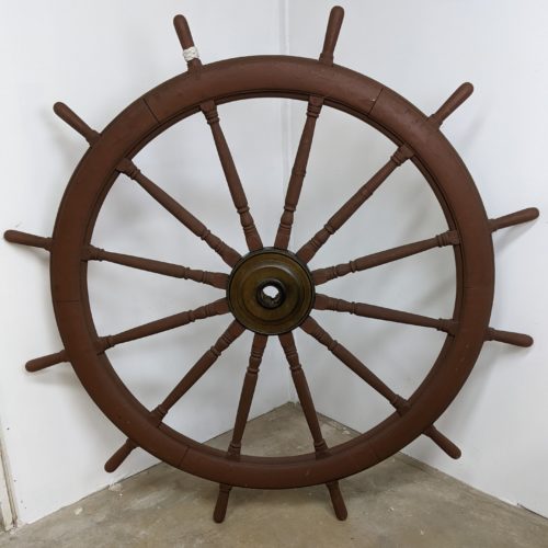 Antique S.S. Harvey Brown Ship's Wheel