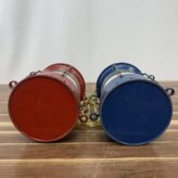 Nautical Ankerlicht Steel Lanterns- Red And Blue-bottoms