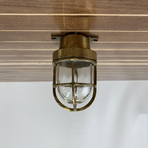 Small Vintage Brass Navigation Ceiling Light