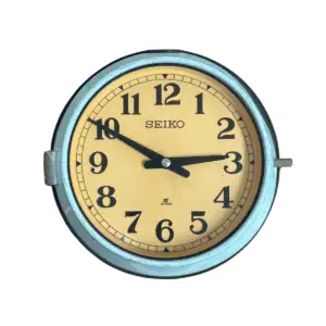 Main image: Seiko nautical wall clock with original wiring and dented housing