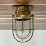 Small Nautical Ceiling Light With Clear Glass Globe