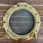 Authentic Ship’s Two Dog Brass Porthole – 18 Inch