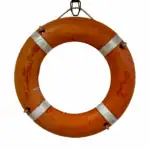 Full life ring with ropes intact, blank