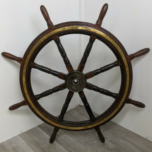Wooden 42" Ship's Wheel with Brass Hub