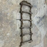 6 Steps Double Rope Wood Ladder-on the wall