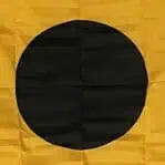 Close-up of the center circle on a letter I nautical signal flag