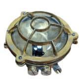 Vintage Brass Concentric Cage Ceiling Light 01