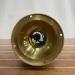 vintage brass ship post light base wiring interior view