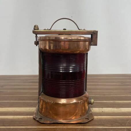Vintage Red Portside Navigation Light - Fresnel Lens 01 front