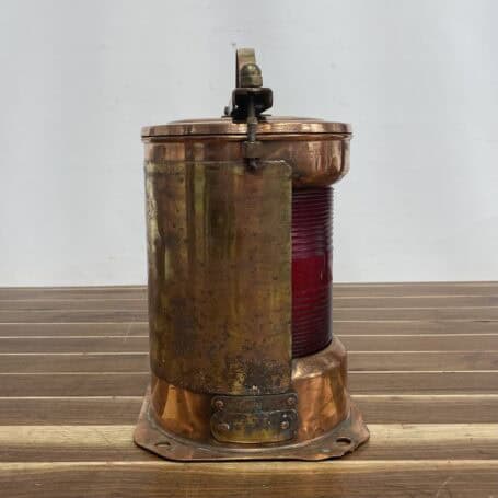 Vintage Red Portside Navigation Light - Fresnel Lens 05 side