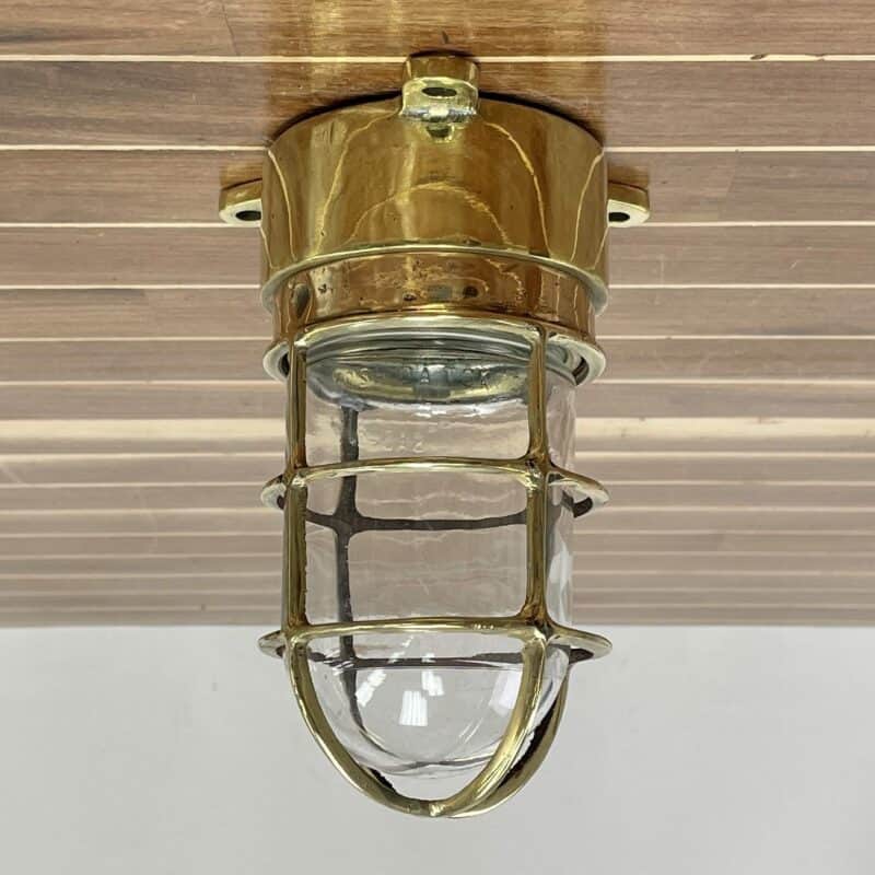 Brass Engine Room Ceiling Light