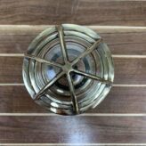 Vintage WISKA Brass Ceiling Light With Side Conduits