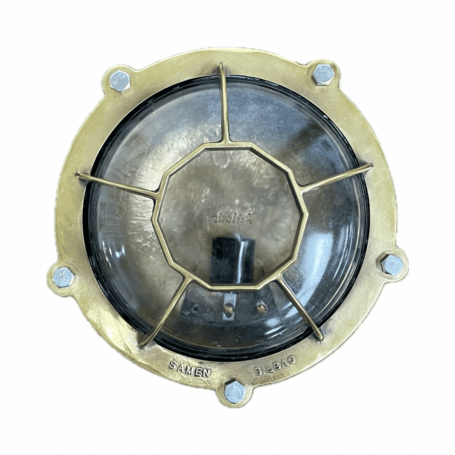 Vintage Brass Ceiling Light - Decagon Bracket Vintage Brass Ceiling Light - Decagon Bracket