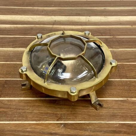 Vintage Brass Ceiling Light - Decagon Bracket (7) Vintage Brass Ceiling Light - Decagon Bracket
