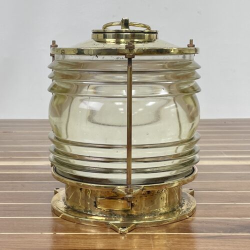 Vintage Brass Post Mounted Navigation Light - Choose Wiring