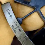 Cassens and Plath makers mark engraving close up
