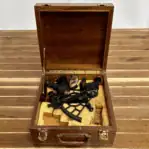 interior fitted wooden case with padding open