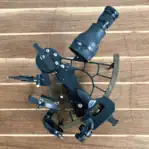 Vintage Cassens & Plath Drum Sextant top detail showing micrometer drum